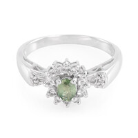 Anello in argento con Zaffiro Verde