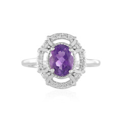 Anello in argento con Ametista Zambiana