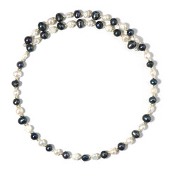 Collana rigida in acciaio con Perla Nera di Acqua Dolce (Riya)
