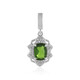 Ciondolo in argento con Diopside Russo