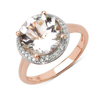 Anello in oro con Morganite AAA