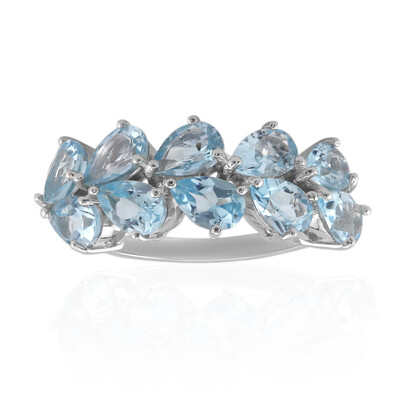 Anello in argento con Topazio Blu Cielo