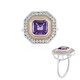 Anello in argento con Ametista Uruguay