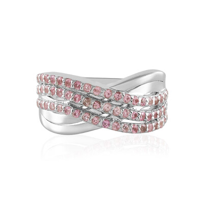 Anello in argento con Tormalina Rosa Nigeriana