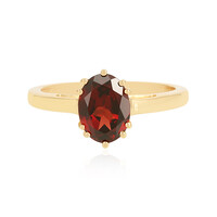 Anello in argento con Granato Mozambico