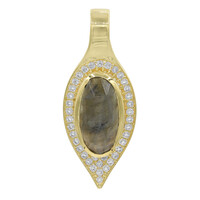 Ciondolo placcato in oro con Labradorite