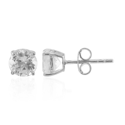 Orecchini in argento con Topazio Bianco