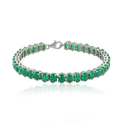 Bracciale in argento con Smeraldo Zambia