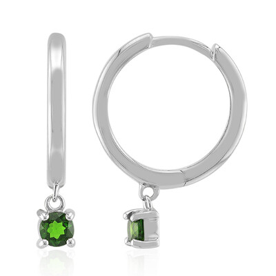 Orecchini in argento con Diopside Russo