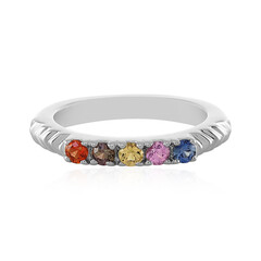 Anello in argento con Zaffiro Fancy