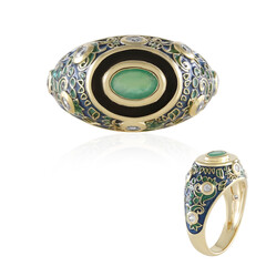 Anello in argento con Smeraldo Brasiliano (Adela Silber)