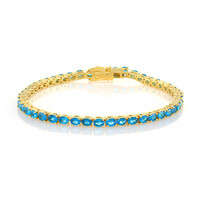 Bracciale in argento con Apatite Blu Neon