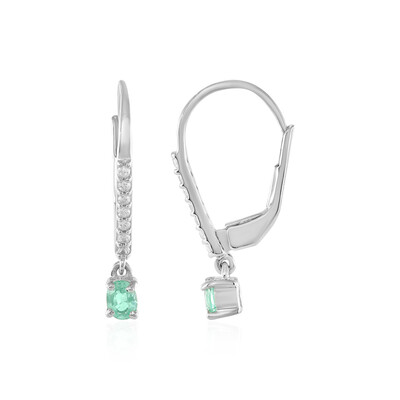 Orecchini in argento con Smeraldo Colombiano