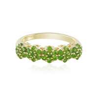 Anello in argento con Diopside Russo