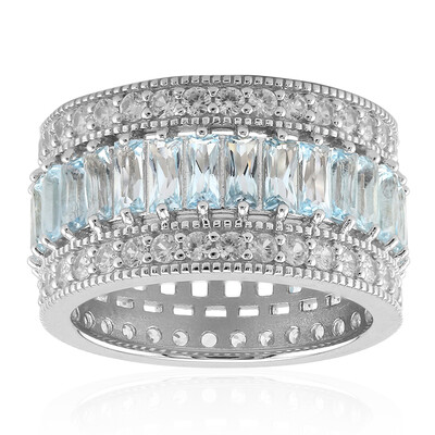 Anello in argento con Topazio Blu Cielo