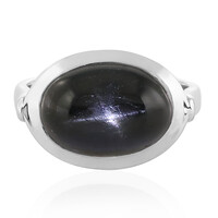 Anello in argento con Diopside Stellato d'India
