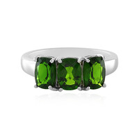 Anello in argento con Diopside Russo