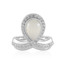 Anello in argento con Pietra di Luna Bianca (KM by Juwelo)
