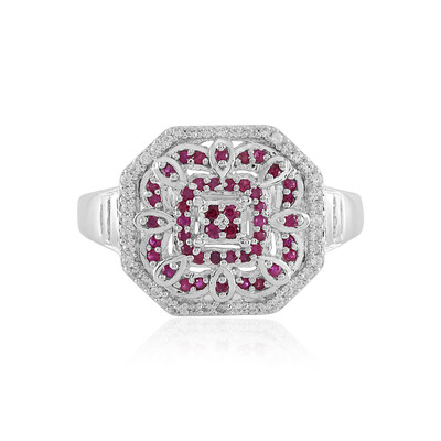 Anello in argento con Rubino del Madagascar