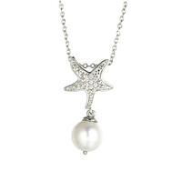 Collana in argento con Perla di Acqua Dolce