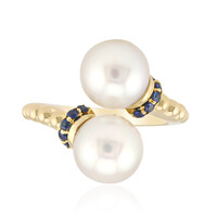Anello in oro con Perla Bianca dei Mari del Sud (Michelle Albala)