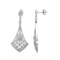 Orecchini in argento con Topazio Bianco
