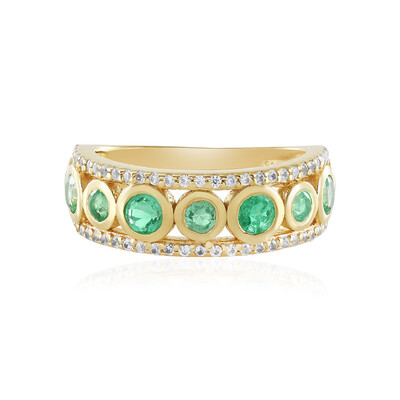 Anello in argento con Smeraldo Colombiano