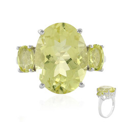 Anello in argento con Quarzo Limone