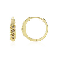 Orecchini in argento con Diamante Champagne I3