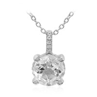 Collana in argento con Topazio Bianco
