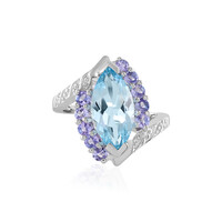 Anello in argento con Topazio Blu Cielo