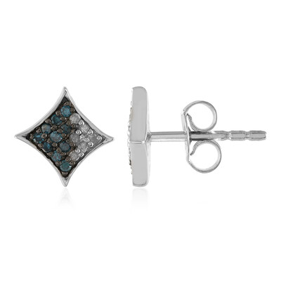 Orecchini in argento con Diamante I3 (J)