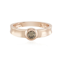 Anello in oro con Diamante Champagne I1