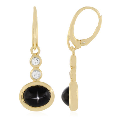 Orecchini in argento con Diopside Stellato d'India