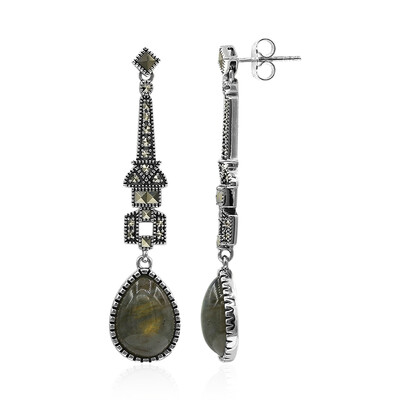 Orecchini in argento con Labradorite (Annette classic)