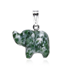 Ciondolo in argento con Serpentino