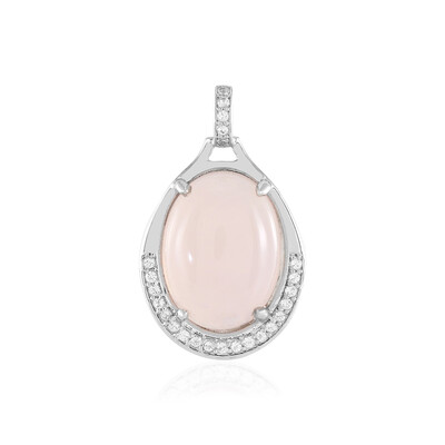 Ciondolo in argento con Calcedonio Rosa