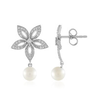 Orecchini in argento con Perla d'Acqua Dolce Bianca