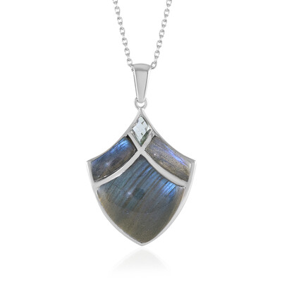 Collana in argento con Labradorite Blu Maniry (KM by Juwelo)
