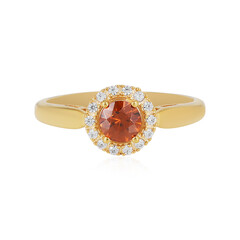 Anello in argento con Zircone Cognac