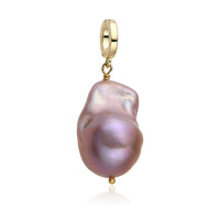 Ciondolo in argento con Perla d'Acqua Dolce Porpora