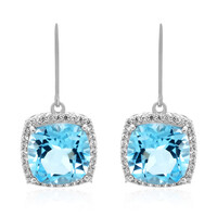 Orecchini in argento con Topazio Blu Cielo