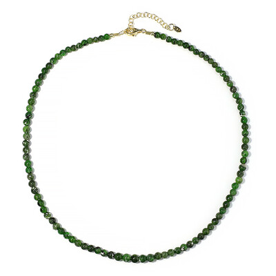 Collana in argento con Diopside Russo