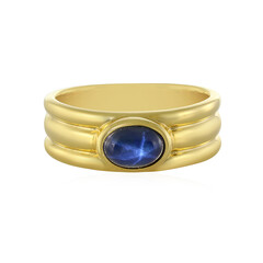 Anello in argento con Zaffiro Stellato Blu