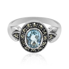 Anello in argento con Topazio Blu Cielo