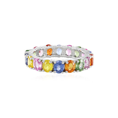 Anello in argento con Zaffiro Fancy