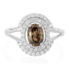 Anello in argento con Zircone Cannella