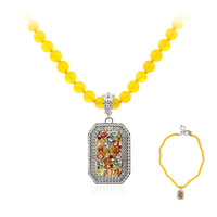 Collana in argento con Agata Gialla  (Dallas Prince Designs)
