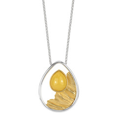 Collana in argento con Ambra Baltica