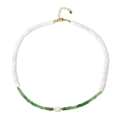 Collana in argento con Perla d'Acqua Dolce Bianca (Riya)
